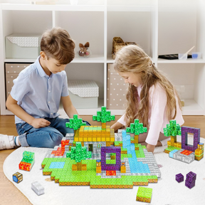 Portal do Nether Minecraft + 6 Bonecos Exclusivos - 32 / 48 / 77 Peças