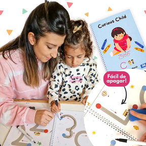 Caderno de Atividades Montessori: Prática de Escrita com Linhas, Números e Padrões (Indicado para +2 a 8 anos)