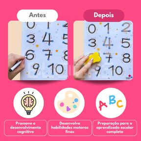 Caderno de Atividades Montessori: Prática de Escrita com Linhas, Números e Padrões (Indicado para +2 a 8 anos)