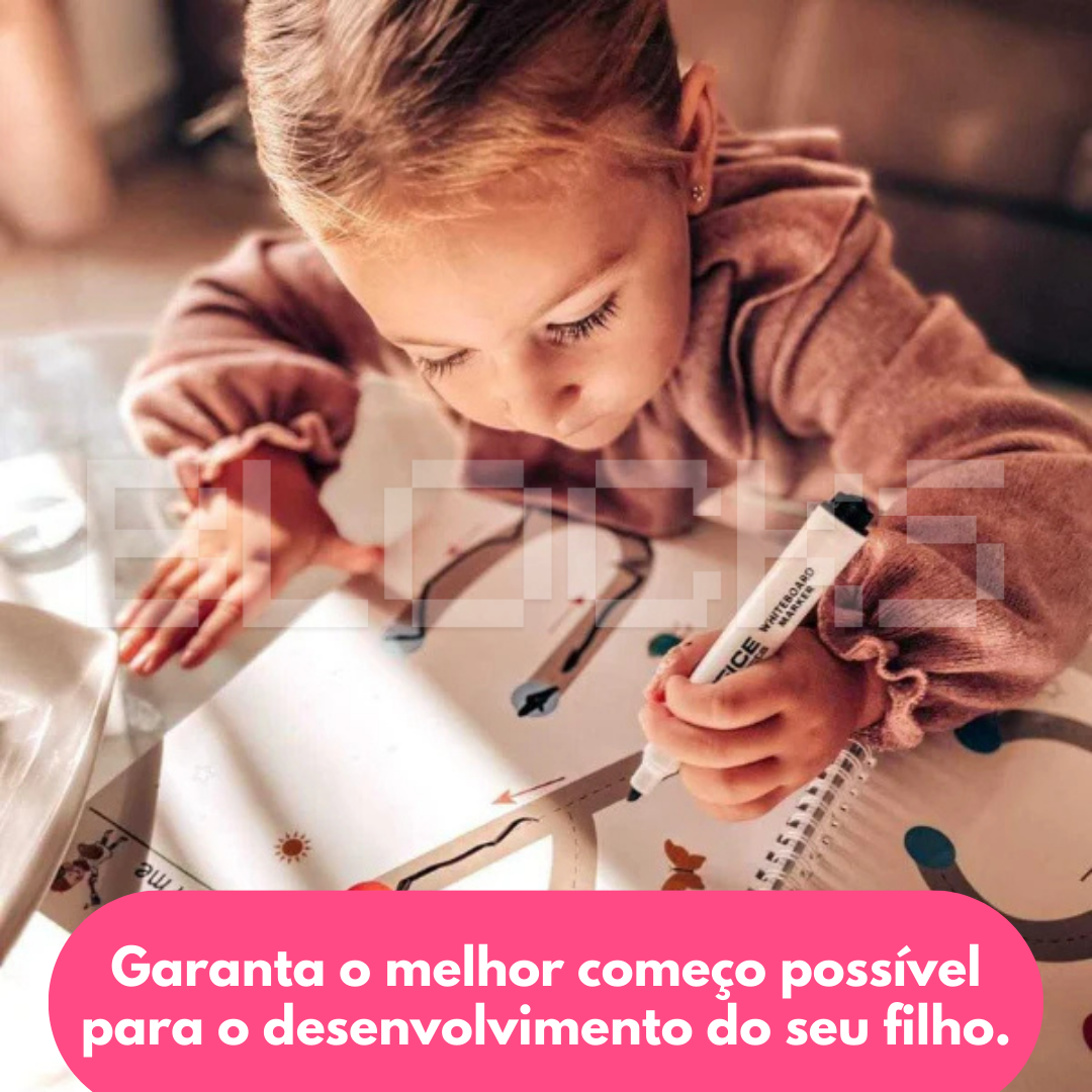 Caderno de Atividades Montessori: Prática de Escrita com Linhas, Números e Padrões (Indicado para +2 a 8 anos)
