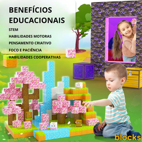 Flor de Cerejeira Minecraft® - 77 e 128 Peças