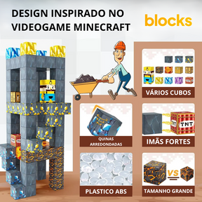 Blocos de Construção Minecraft (Edição Minas de Diamantes) - 53 / 62 / 91 Blocos (+5 Bonecos)
