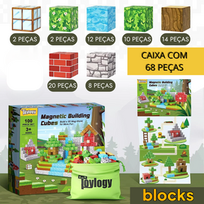 Blocos de Construção Magnética Minecraft - 48 / 68 / 88 Blocos