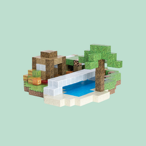 Blocos de Construção Magnética Minecraft - 80 Blocos + (3 Bonecos Exclusivos)